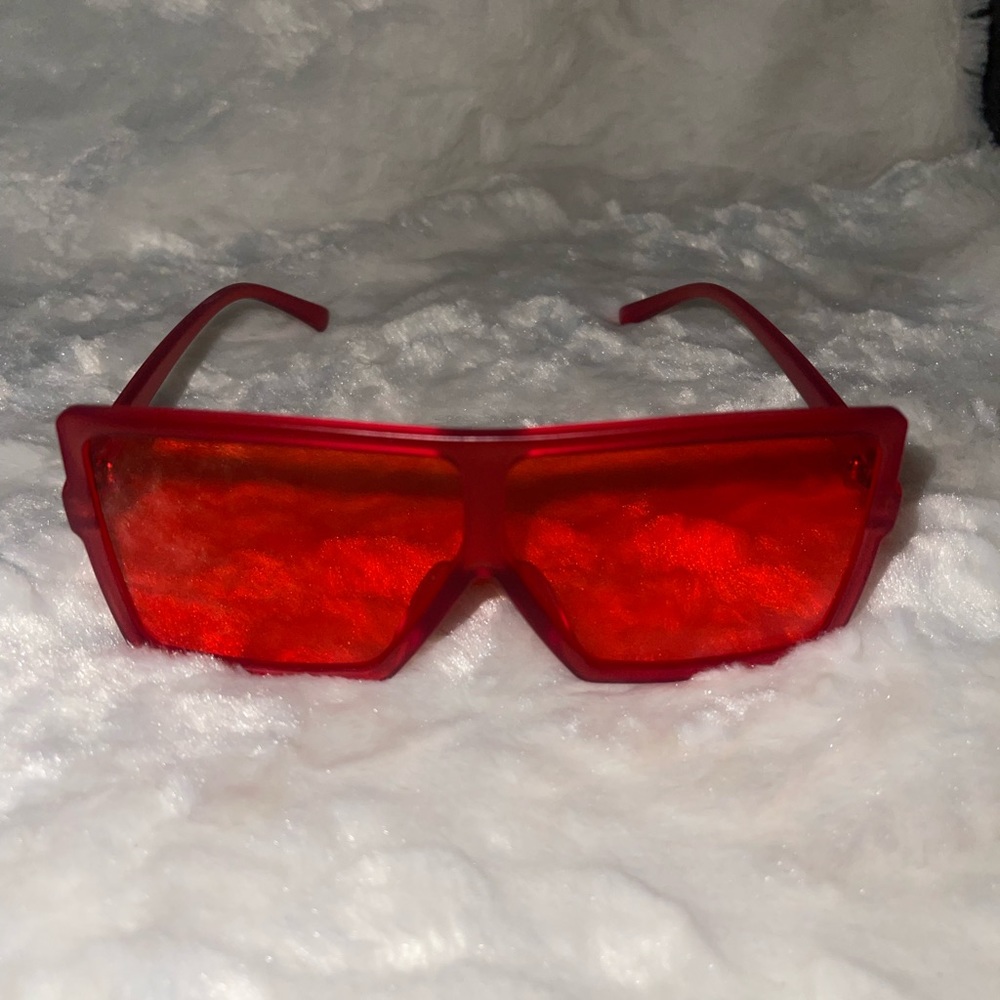 Red Fashion Glasses Squared